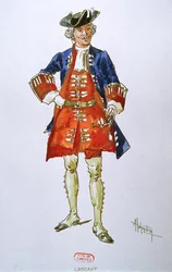 Male costume design for the opera Manon Lescaut by Giacomo Puccini