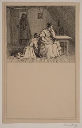 A Poor Family. No. 25 in Chr. Winther and M. Rørbye, "25 Pictures for Small Children"