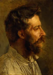 Profile Head of a Bearded Worker