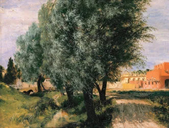 Construction Site with Willows