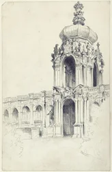 The Crown Gate of the Zwinger in Dresden