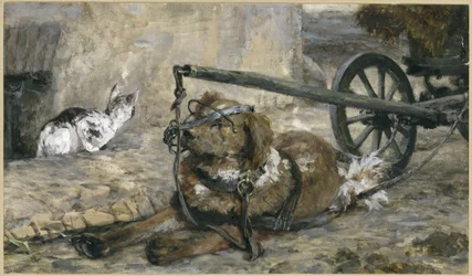The Pointing Dog and the Cat. From the "Children