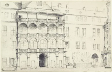 The North Side of the Great Castle Courtyard in Dresden