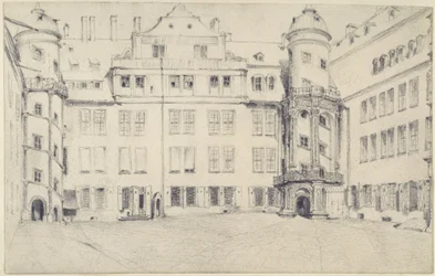 The West Side of the Great Castle Courtyard in Dresden