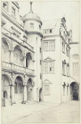 The Southwest Corner of the Small Castle Courtyard in Dresden