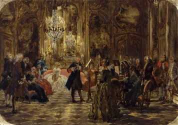 Flute Concert of Frederick the Great at Sanssouci. Sketch