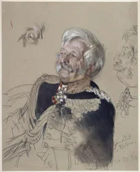 Lieutenant General von Webern. Study for the painting “Coronation of William I in Königsberg”