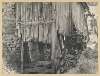 Wooden Enclosure around a Mill Wheel