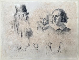 Head and Figure Studies, Sheet 2 from the Series "Etching Attempts"