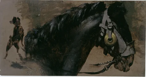 Head of a Horse and Dog