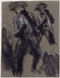 Model Study of an Officer with Candlestick