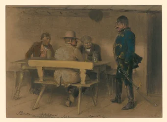 Philistine and Officer in the Benedictine Monastery Cellar in Salzburg