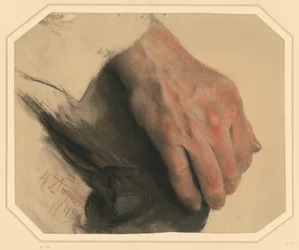Right Hand of a Man Resting on His Knee