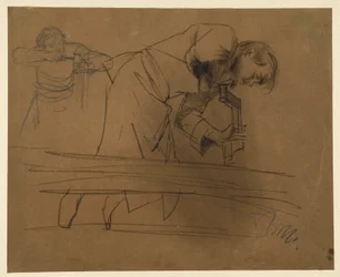 Carpenter Working with Drill and Chisel