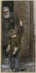 Father and Son at the Door. From the “Children