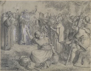 Vizelin Preaches Christianity to the Wends around the Year 1137. Design for the 