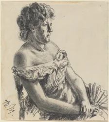 Woman in Court Dress