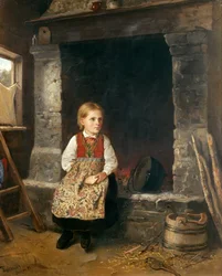 The Girl At The Fireplace