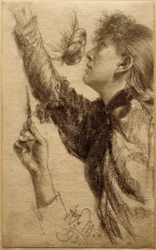 Study of a Young Woman with Raised Arm