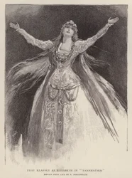 Hungarian Soprano Katharina Klafsky as Elisabeth in Richard Wagner