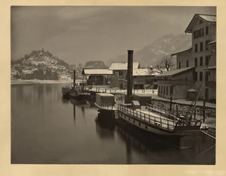 Lake Steamers at Winter Mooring, Switzerland