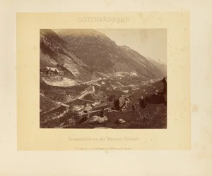 Gotthard Railway: Overall View of the Wasen Loop