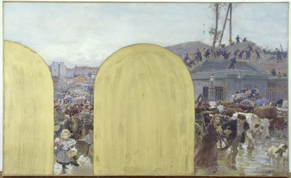 Sketch for the Cabinet of the Prefect of the Hôtel de Ville de Paris: The Return to Paris of the Inhabitants of the Suburbs: The Siege of Paris in 1870, in 1895