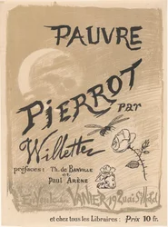 Poster for Pauvre Pierrot by Adolphe Léon Willette