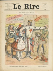 Illustration of Adolphe dit Willette (1857-1926) for the Cover of Le Rire, 07/05/10 - Party Choice - Elections - Marianne