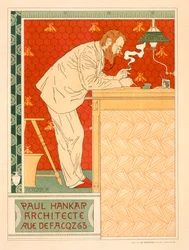 Reproduction of a Poster Advertising the Architectural Practice of Paul Hankar, 1894