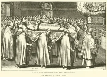 Funeral of St Ignatius in Santa Maria Della Strada
