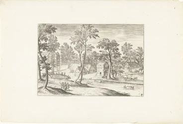 Landscape with the Disciples of Emmaus (series: Landscapes around Antwerp)