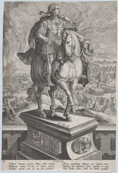 Plate 11: Equestrian Statue of Titus, Seen Three-Quarters to the Right, Mount Vesuvius