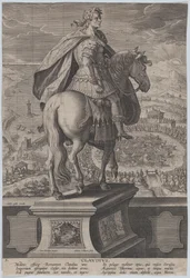Plate 5: Equestrian Statue of Claudius, Seen from Behind, a Naval Competition at River