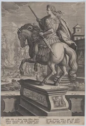 Plate 8: Equestrian Statue of Otho, Seen from Behind, His Death Scene in the Background