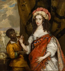 Posthumous Portrait of Mary I Stuart (1631-1660) with a Servant