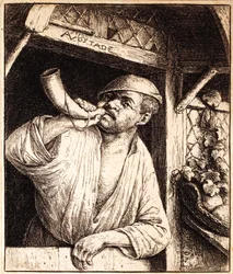 Baker Sounding His Horn, c.1670