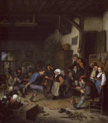 Merrymakers in an inn