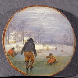 Skaters in a landscape