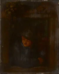 A Peasant Leaning on a Window Ledge