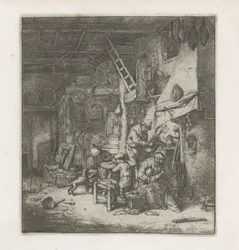 Peasant family in an interior