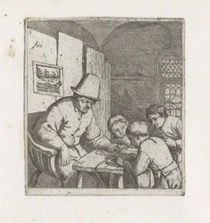 Three Students with a Schoolmaster