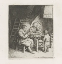 Family Praying Before the Meal