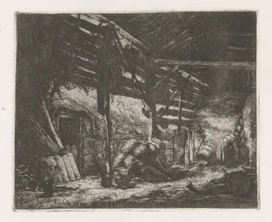 Interior of a Hay Barn