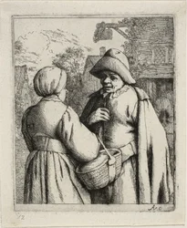 Man and Woman Conversing