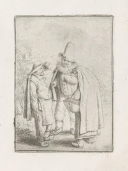 Man with Ruff Collar with a Peasant Couple