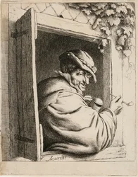 Pipe Smoker at the Window