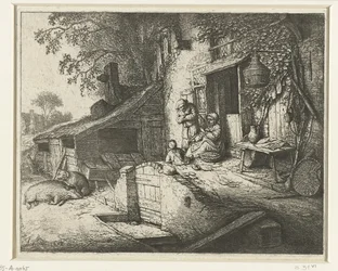 Spinning Woman in Front of a House (The Spinner)