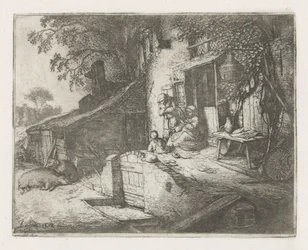 Spinning Woman in Front of a House