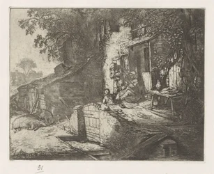 Spinning Woman in Front of a House